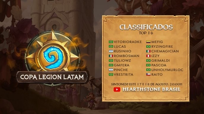 Acompanhe hoje a noite o Top 16 da Copa Legion LATAM!