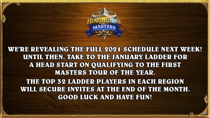 Teremos a revelação do calendário completo de Hearthstone para 2021 na próxima semana!