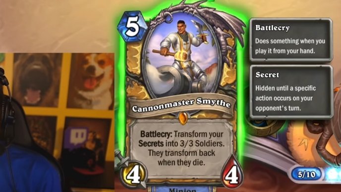 Novo card revelado: Mestre-Canhoneiro Smythe (Paladino)