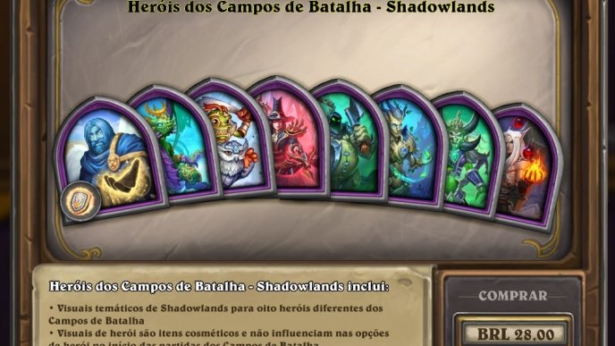 Oferta HerÃ³is dos Campos de Batalha - Shadowlands estÃ¡ disponível