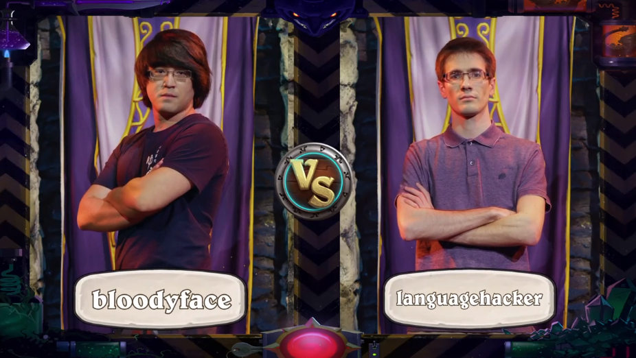 Final disputada entre bloodyface e languagehacker