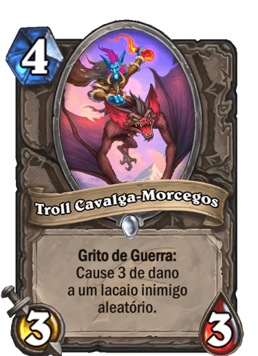 Troll Cavalga-Morcegos Card PTBR