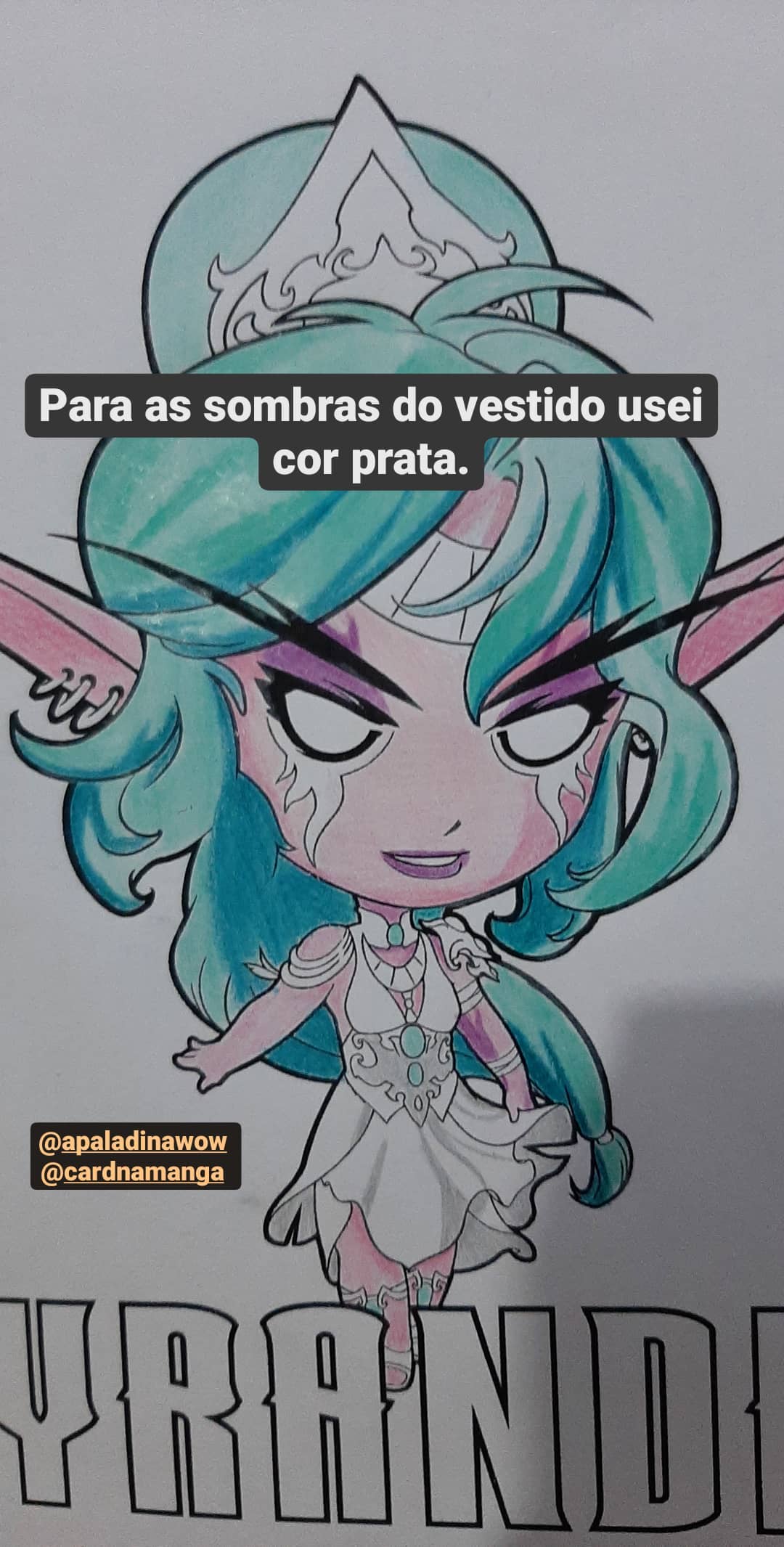 Colorindo a Tyrande - World of Warcraft e Hearthstone - 08