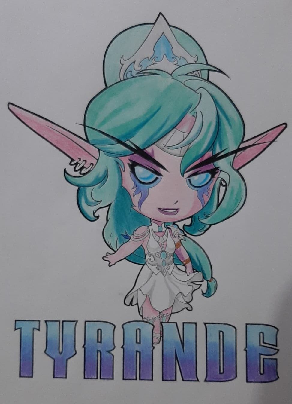 Colorindo a Tyrande - World of Warcraft e Hearthstone - 11