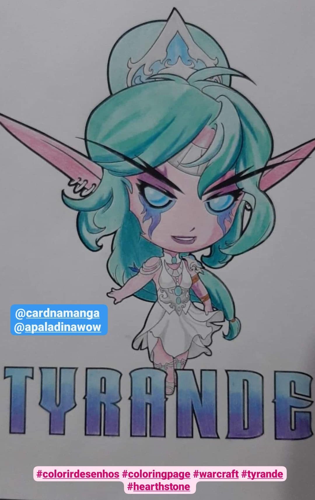 Colorindo a Tyrande - World of Warcraft e Hearthstone - 12